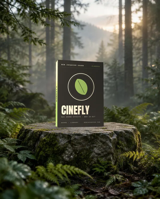 Boîte du sound pack Cinefly par Ben Jacquier